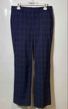 Load image into Gallery viewer, Banana Republic Womens Logan Blue Plaid Flat Front Flared Pockets Dress Pants 8