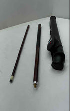 Load image into Gallery viewer, Sportcraft Black Brown Wooden Two-Piece Billiard Cue Stick With Hard Case