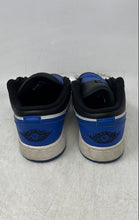 Load image into Gallery viewer, Nike Kids Air Jordan 1 Low Blue Black And White Sneaker Shoes Size 3.5Y No Laces