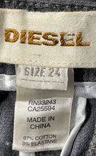 Load image into Gallery viewer, Diesel Womens Gray Flat Front Slash Pocket Straight Leg Ankle Pants Size 24