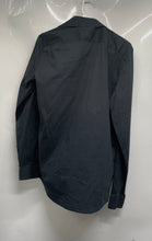 Load image into Gallery viewer, Zara Mens Black Super Slim Fit Long Sleeve Button-Up Shirt Size Medium