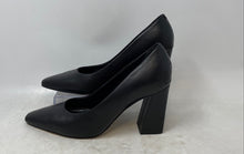 Load image into Gallery viewer, Marc Fisher Womens Black Leather Slip-On Block Pump Heels Size 7.5M
