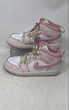 Load image into Gallery viewer, Nike Kids Air Jordan 1 Retro Mid White Pink Lace-Up Sneaker Shoes Size 2Y