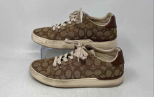 Load image into Gallery viewer, Coach Womens Clip G4967 Brown Canvas Lace-Up Low Top Sneaker Shoes Size 7B