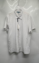 Load image into Gallery viewer, Perry Ellis Mens White Short Sleeve Slim Fit Stretch Button-Up Shirt Size XXL