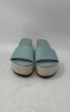 Load image into Gallery viewer, Vizzano Womens Blue Open Toe Slip-On Wedge Heels Platform Sandals Size 7