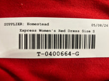 Load image into Gallery viewer, Express Womens Red Long Sleeve V-Neck Mini Dress Size Small