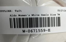 Load image into Gallery viewer, Aldo Womens White Slip-On Peep Toe High Heels Platform Sandal Size 7