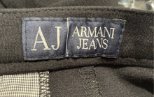 Load image into Gallery viewer, Authentic Armani Jeans Womens Black Flat Front Straight-Leg Trouser Pants Size S