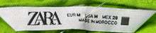 Load image into Gallery viewer, Zara Womens Green Regular Fit Side Zipper Ruched Mini Skirt Size M