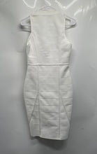Load image into Gallery viewer, F&P Womens White V-Neck Sleeveless Full-Zip Stretch Sheath Dress Size L