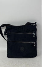 Load image into Gallery viewer, Kipling Womens Keiko Black Adjustable Strap Triple Zip Crossbody Bag W/ Keychain