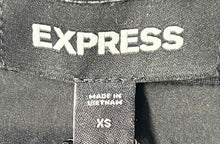 Load image into Gallery viewer, Express Womens Black Notch Lapel Pockets Double-Breasted Blazer Sz XS With Tags