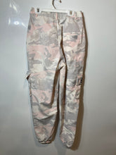 Load image into Gallery viewer, Adidas Womens Pink Camouflage Button Front Belt Loops Jogger Pants Size XS