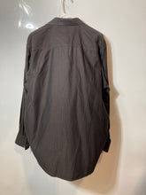 Load image into Gallery viewer, Perry Ellis Mens Brown Striped Long Sleeve Collared Button-Up Shirt Size Large