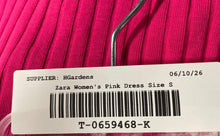 Load image into Gallery viewer, Zara Womens Pink Ribbed Sleeveless Midi Bodycon Dress Size Small