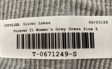 Load image into Gallery viewer, Forever 21 Womens Gray Ribbed Long Sleeve Round Neck Fit & Flare Dress Size S