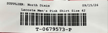 Load image into Gallery viewer, Lacoste Mens Pink Cotton Relaxed Fit Short Sleeve V-Neck T-Shirt Size 42