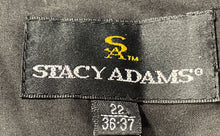 Load image into Gallery viewer, Stacy Adams Mens Black Long Sleeve Collared Dress Shirt Size 22 36-37