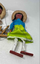 Load image into Gallery viewer, Handmade Mexican Puppets Characterized By Their Straw Hats & Colorful Clothing