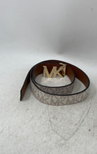Load image into Gallery viewer, Michael Kors Womens Beige Signature Print Adjustable Buckle Belt
