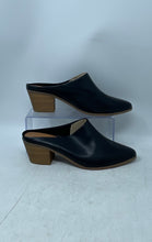 Load image into Gallery viewer, Universal Thread Womens Tara Black Leather Slip-On Block Heel Mule Shoes Size 10