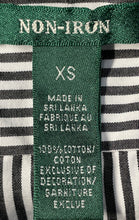 Load image into Gallery viewer, Lauren Ralph Lauren Womens Black White Striped Non-Iron Button-Up Shirt Size XS