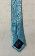 Load image into Gallery viewer, Pierre Cardin Mens Light Turquoise Paisley Print Adjustable Formal Designer Tie