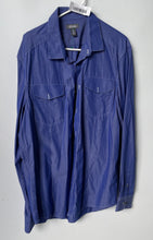 Load image into Gallery viewer, Kenneth Cole Mens Purple Cotton Long Sleeve Collared Button-Up Shirt Size XL