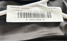 Load image into Gallery viewer, Forever 21 Womens Black Ruched Sleeveless V-Neck Camisole Tank Top Size Medium