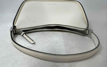 Load image into Gallery viewer, Calvin Klein Womens White Pebbled Faux Leather Inner Pocket Zip Top Shoulder Bag