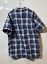 Load image into Gallery viewer, The North Face Mens Blue Check Short Sleeve Collared Button-Up Shirt Size XL