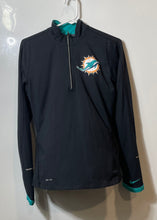 Load image into Gallery viewer, Nike Unisex Dri-Fit Blue NFL Miami Dolphins Long Sleeve Quarter-Zip Shirt Size S