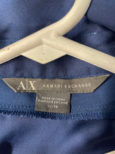 Load image into Gallery viewer, Armani Exchange Womens Blue Long Sleeve Double Pocket Button-Up Shirt Size XS