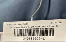 Load image into Gallery viewer, Lululemon Mens Light Blue Flat Front Straight Leg Trouser Pants Size 33