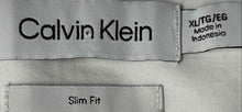 Load image into Gallery viewer, Calvin Klein Mens White Short Sleeve Slim Fit Collared Button-Up Shirt Size XL