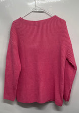 Load image into Gallery viewer, Zara Womens Pink Long Sleeve Boat Neck Knitted Pullover Sweater Size Small