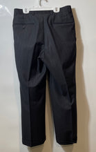 Load image into Gallery viewer, Reda Mens Black Striped Pleated Front Pockets Straight Leg Dress Pants No Size