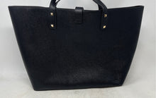 Load image into Gallery viewer, Michael Kors Womens Black Pebble Leather Double Strap Medium Travel Tote Bag
