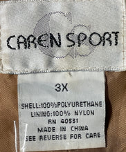 Load image into Gallery viewer, Caren Sport Womens Light Brown Synthetic Leather Long Sleeve Jacket Size 3X