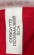 Load image into Gallery viewer, DKNY Womens Red Long Sleeve Split Neck Pleated Hem Mini Dress Size 2