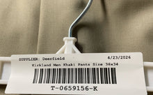 Load image into Gallery viewer, Kirkland Signature Mens Khaki Slash Pockets Pleated Front Dress Pants Size 36x34