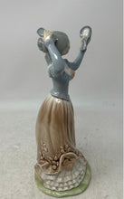 Load image into Gallery viewer, Tengra Elegant Lady Holding A Hand Mirror & Combing Her Hair Porcelain Figurine
