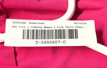 Load image into Gallery viewer, New York & Company Womens Pink Short Sleeve Blouse Top Size XS