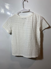 Load image into Gallery viewer, Zara Womens White Intricate Lace Crew Neck Short Sleeve Pullover T-Shirt Size S
