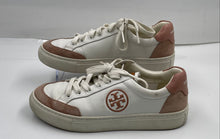 Load image into Gallery viewer, Authentic Tory Burch Womens Bari Nappa White Pink Sneakers Shoes Size 7 M