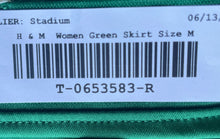 Load image into Gallery viewer, H&M Womens Green Regular Fit Pull-On Asymmetric Hem Short Mini Skirt Size M