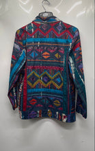 Load image into Gallery viewer, Chico's Design Womens Multicolor Abstract Long Sleeve Button Front Jacket Size 2