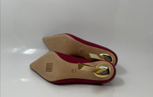 Load image into Gallery viewer, Michael Kors Womens Halle Red Leather Pointed Toe Mule Heels Size 9.5 M