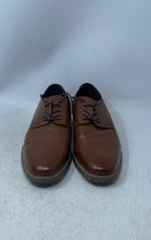 Load image into Gallery viewer, Van Heusen Mens Garrett Brown Faux Leather Low Top Oxford Dress Shoes Size 9M